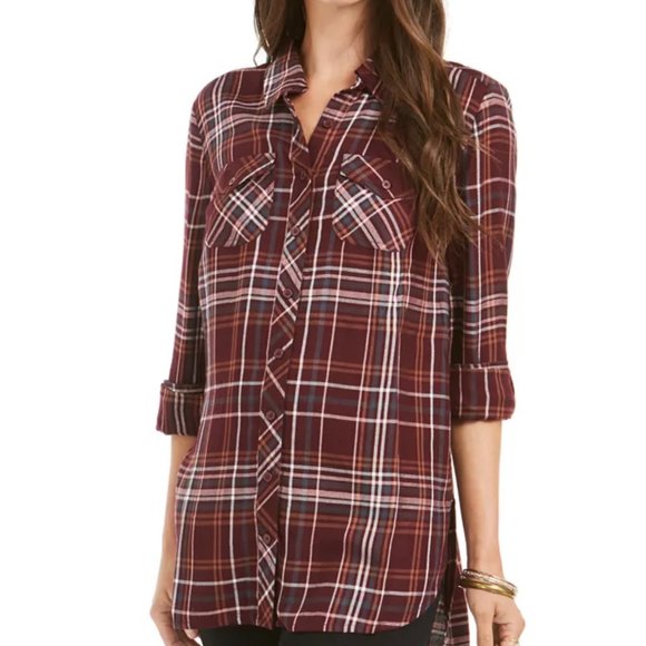 🎬✨ Umbrella Academy - Style & Co - Plaid Utility Shirt, Created for Macy’s - Picture 1 of 12